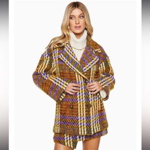 Ramy brook skirt and jacket set - plaid wool